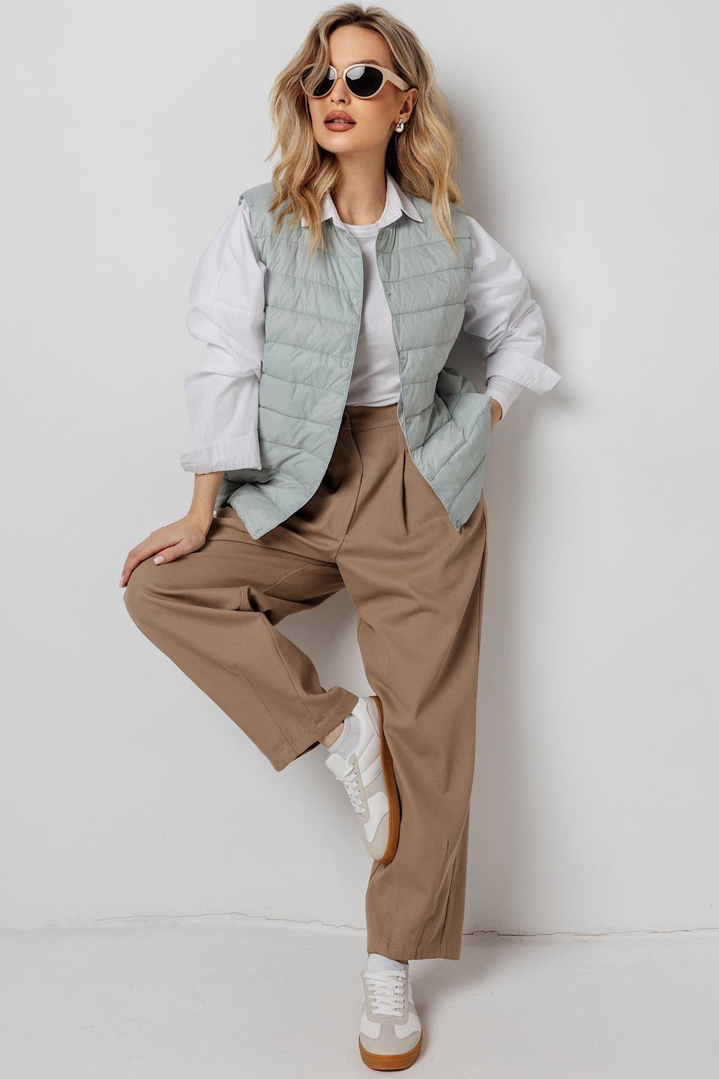 Жилет женский 2204/02/Светло-зеленый - Rise фото 4