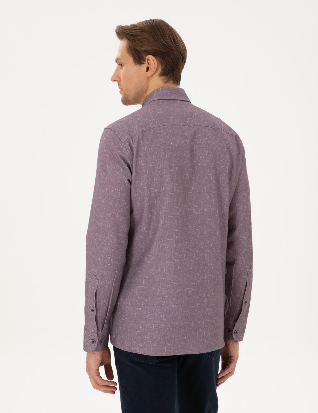 Mor Slim Fit Uzun Kollu G_mlek - Pierre cardin фото 5