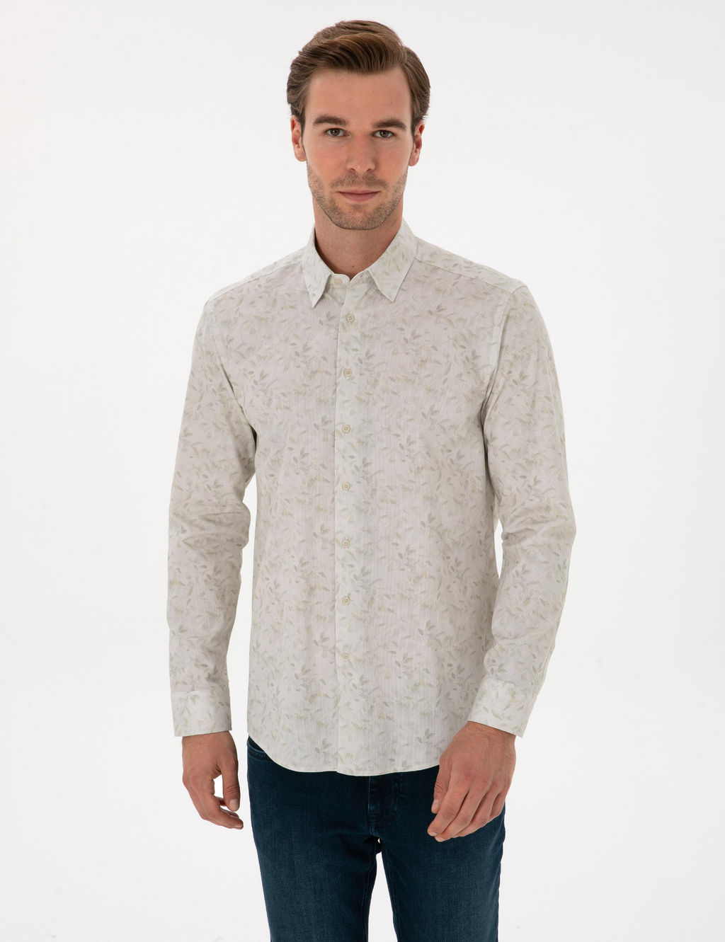 Bej Slim Fit % 100 Pamuk G_mlek