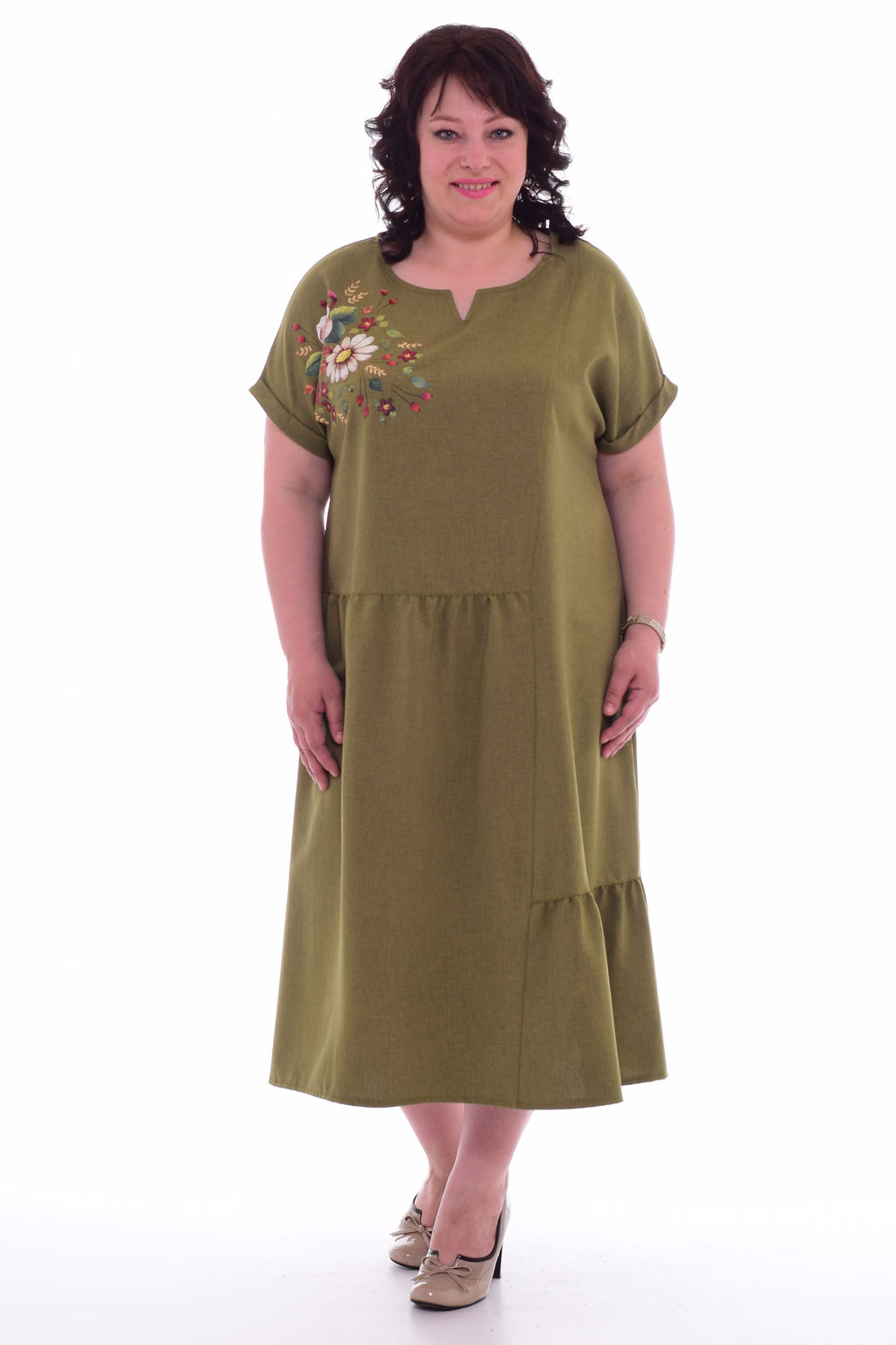 *Платье женское Ф-1-29б (хаки)