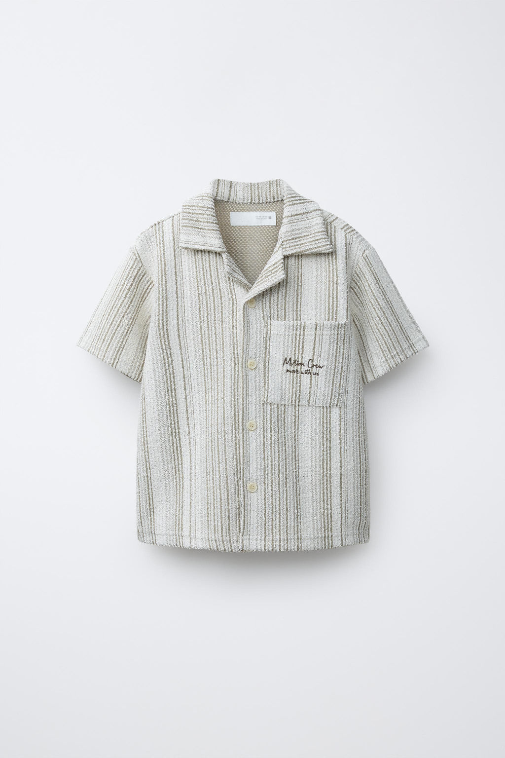 CAMISA PUNTO RAYAS / Verde - Zara фото 2