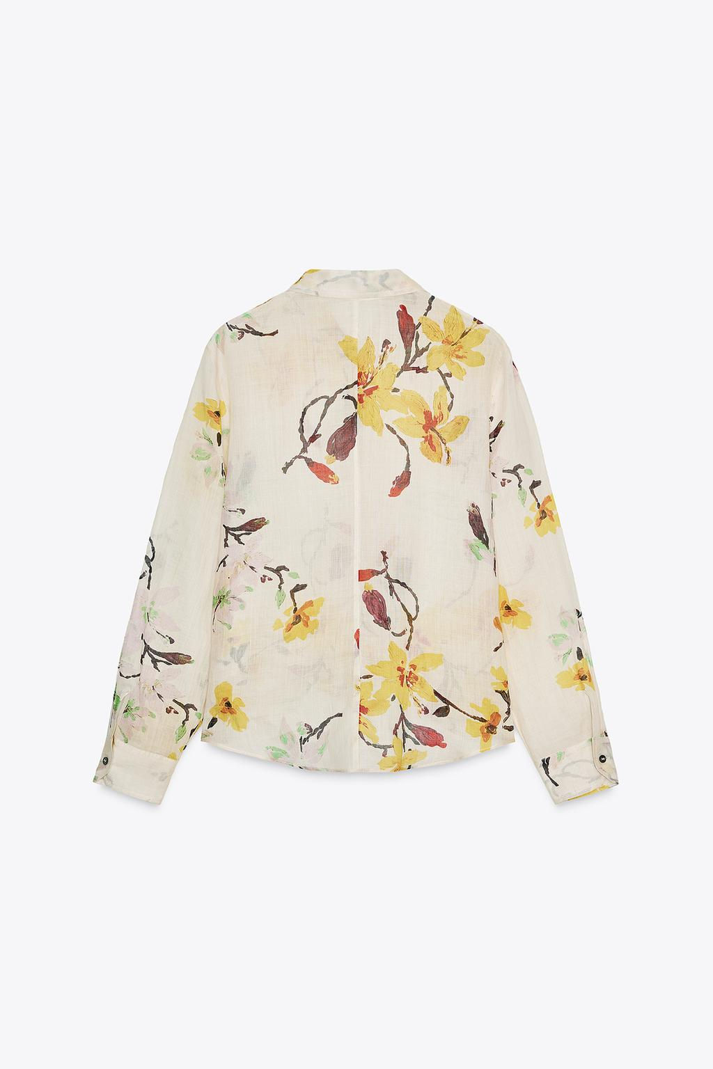 RAMIE FLORAL SHIRT ZW COLLECTION - Zara фото 8