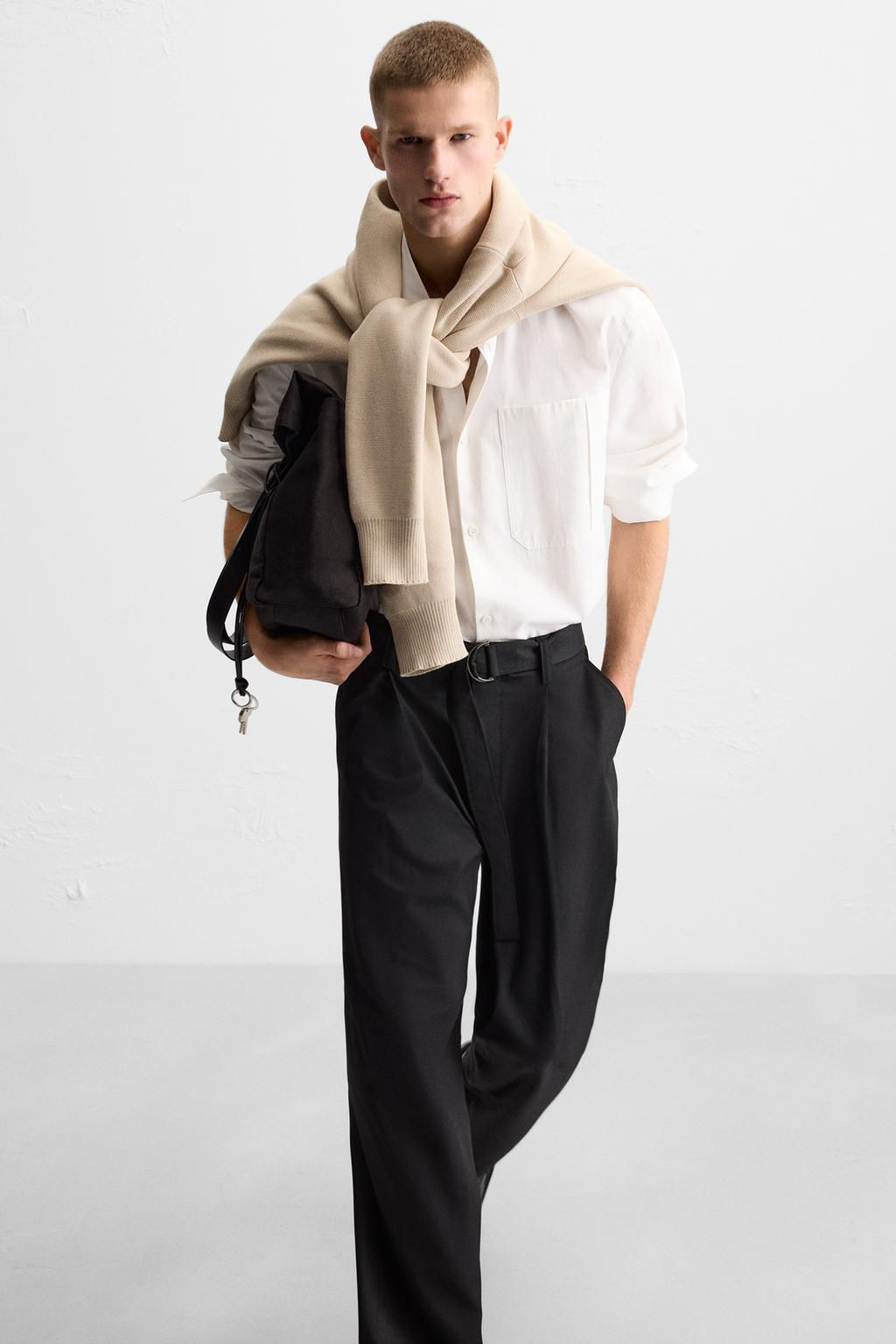 PLEATED TROUSERS WITH BELT - Zara фото 15