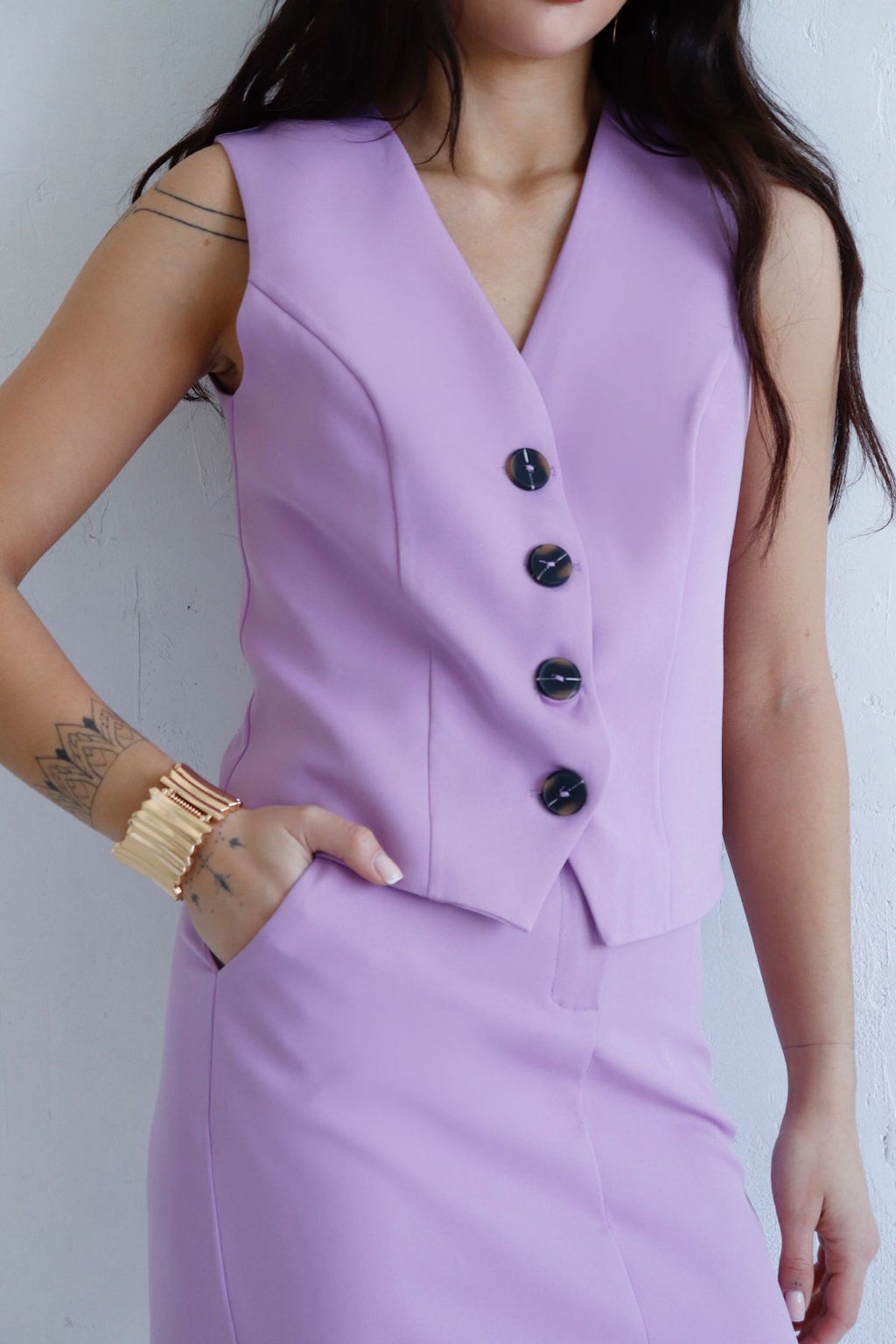 12514 Костюм с юбкой лавандовый - Martichelli фото 7