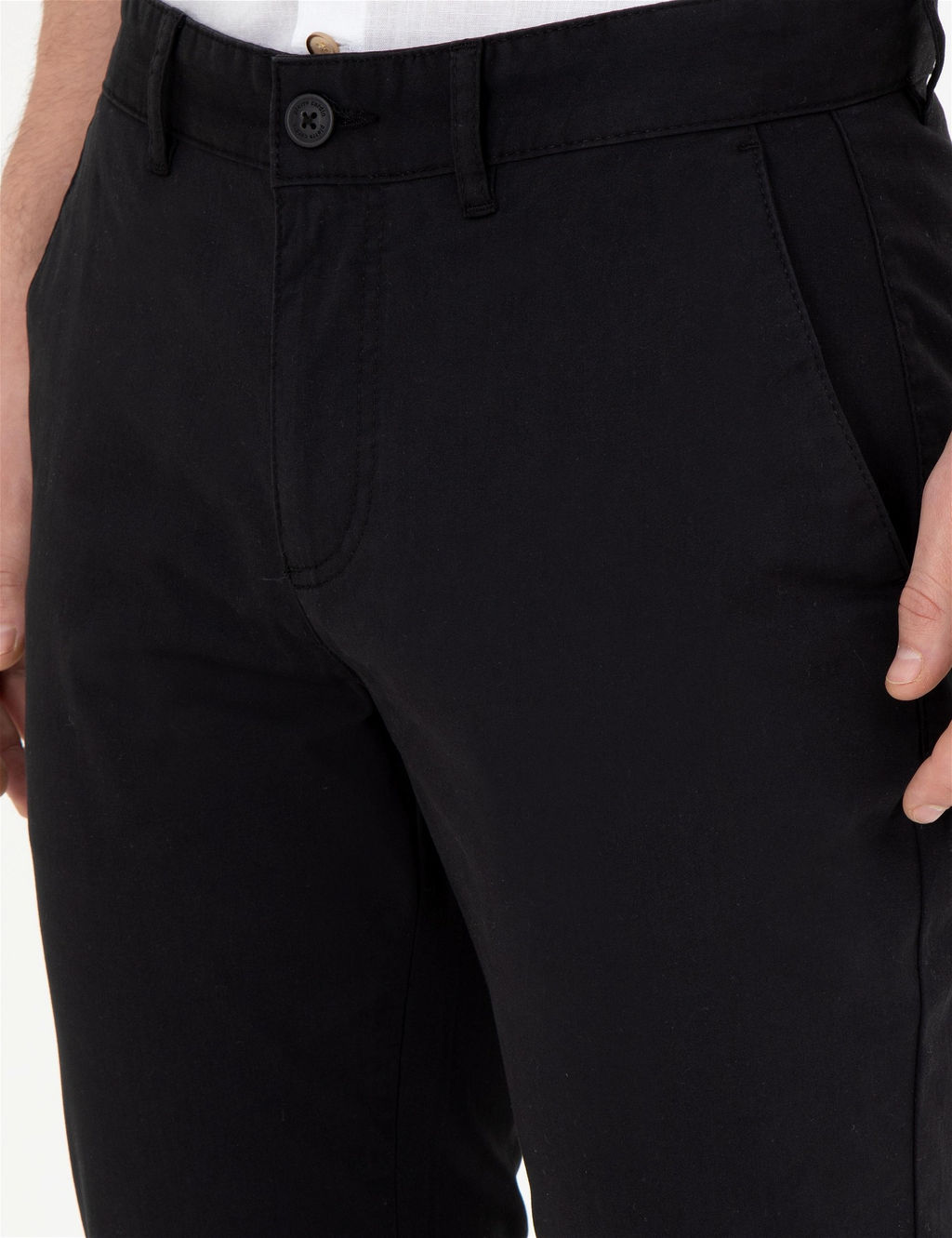 Siyah Slim Fit Kanvas Pantolon - Pierre cardin фото 6