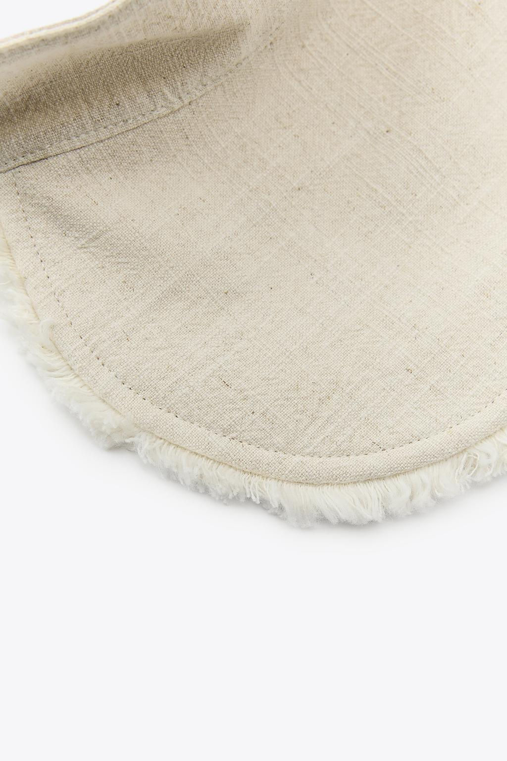 FRAYED LINEN BLEND VISOR - Zara фото 3