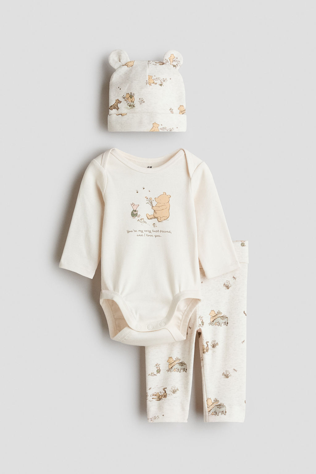 Conjunto de punto con motivo estampado 3 piezas