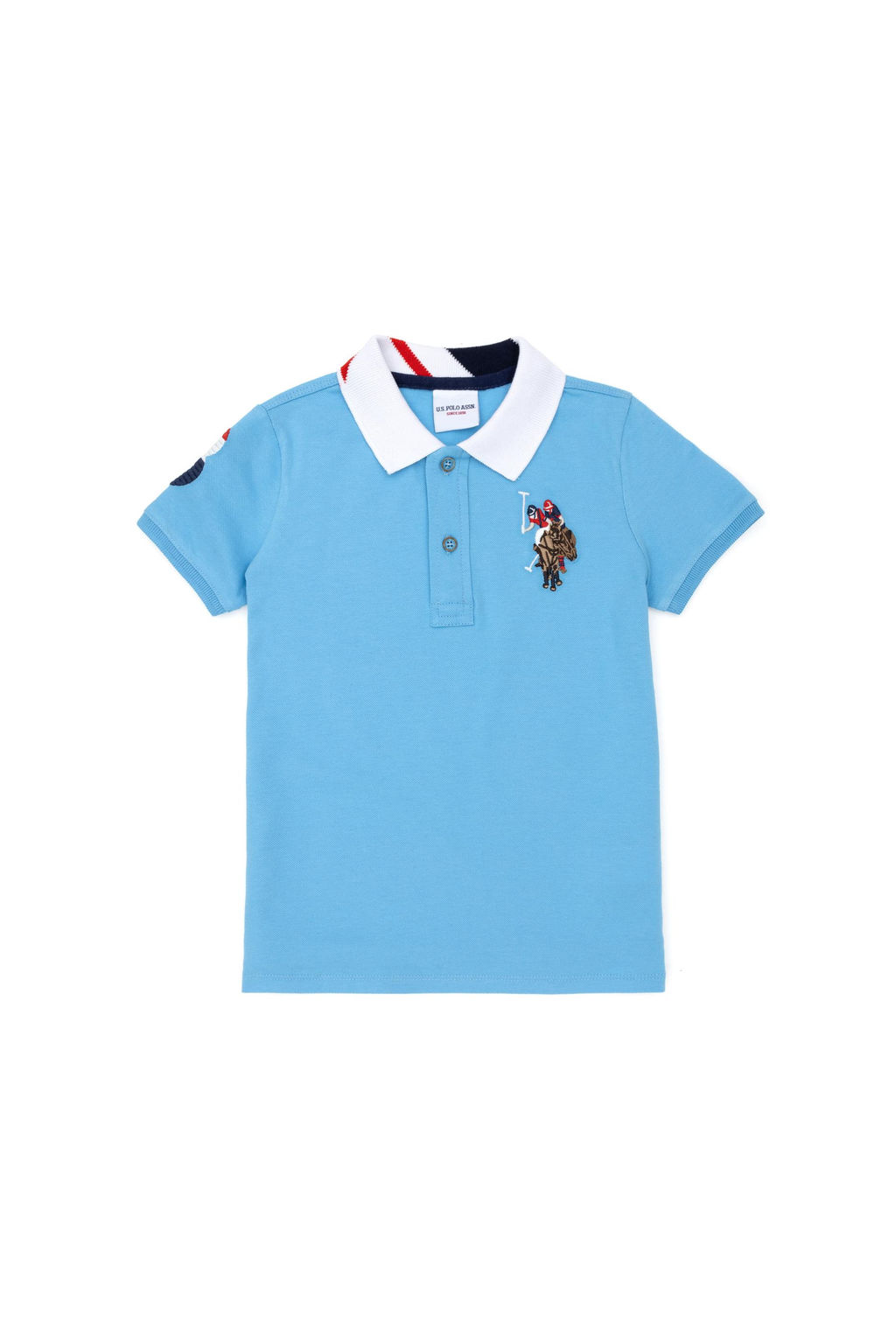 U. S. Polo Assn Базовая футболка-поло бирюзового цвета для мальчиков - U.s. polo assn фото 9