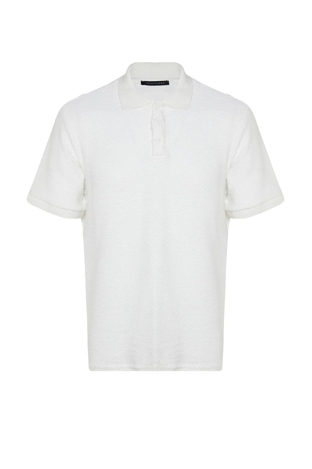 TRENDYOL MAN Beyaz Regular/Normal Kesim K?sa Kol Dokulu Dugmeli Polo Yaka T-shirt TMNSS23PO00018 - Trendyolmilla фото 15