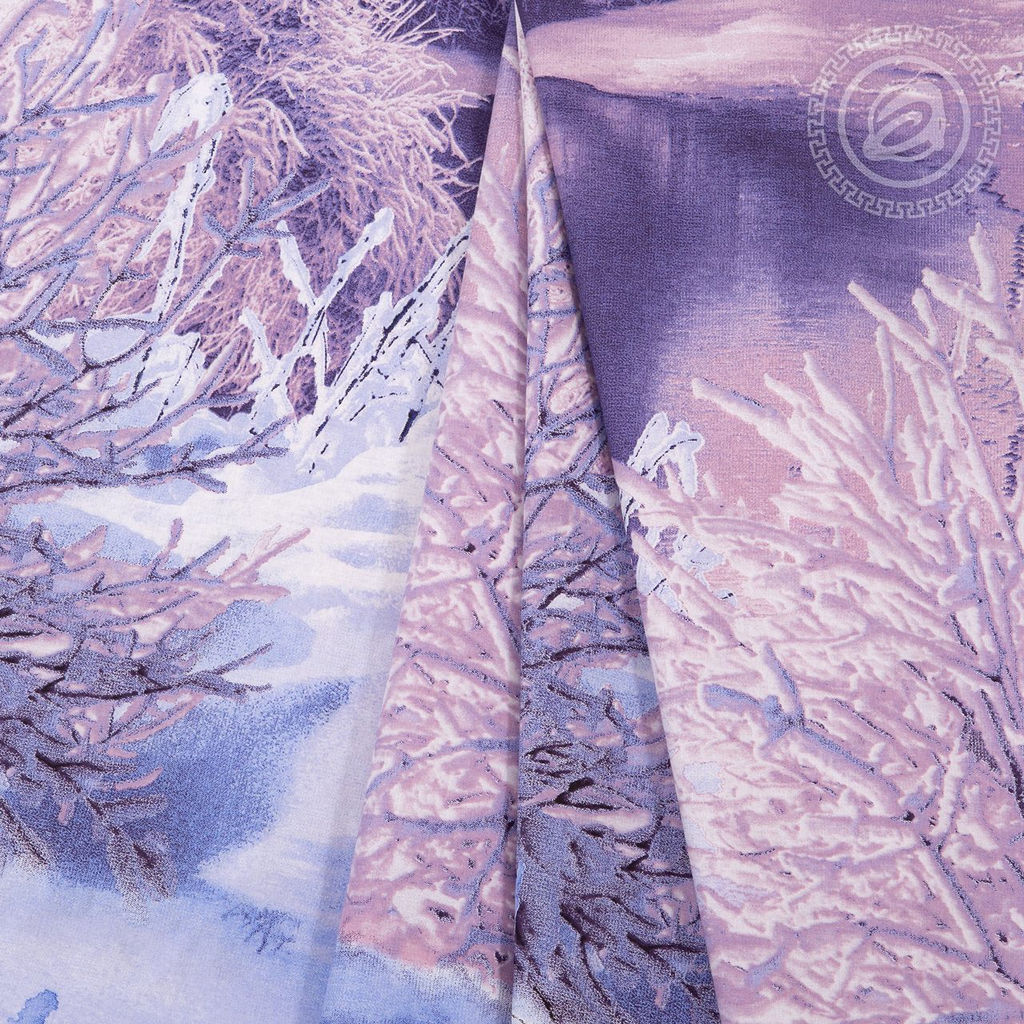 Постельное белье Морозное утро (поплин DE LUXE) 2 сп. с Евро/Пододеяльник: 1 шт. - 215*175; Простыня: 1 шт. - 215*240; Наволочка: 2 шт. - 70*70; DE LUXE - Артпостель фото 5