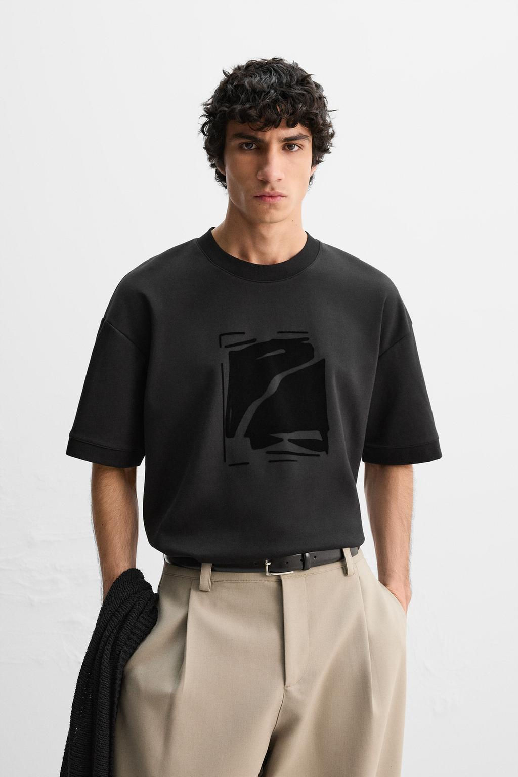 TEXTURED PRINT SWEATSHIRT - Zara фото 2