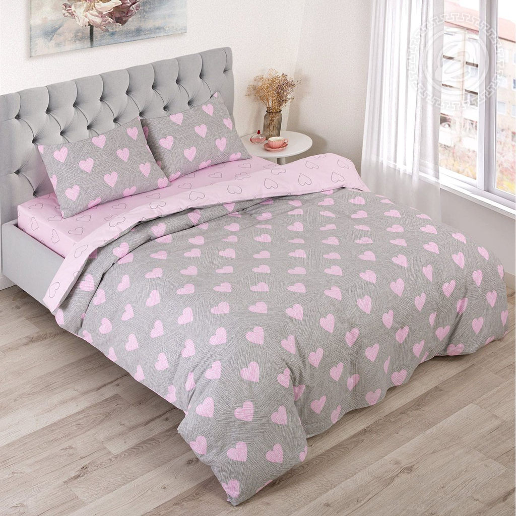 Постельное белье Купидон с наволочками 50х70 (поплин DE LUXE) 1,5 сп./Пододеяльник: 1 шт. - 215*145; Простыня: 1 шт. - 215*150; Наволочка: 2 шт. - 50*70; DE LUXE с наволочками 50х70