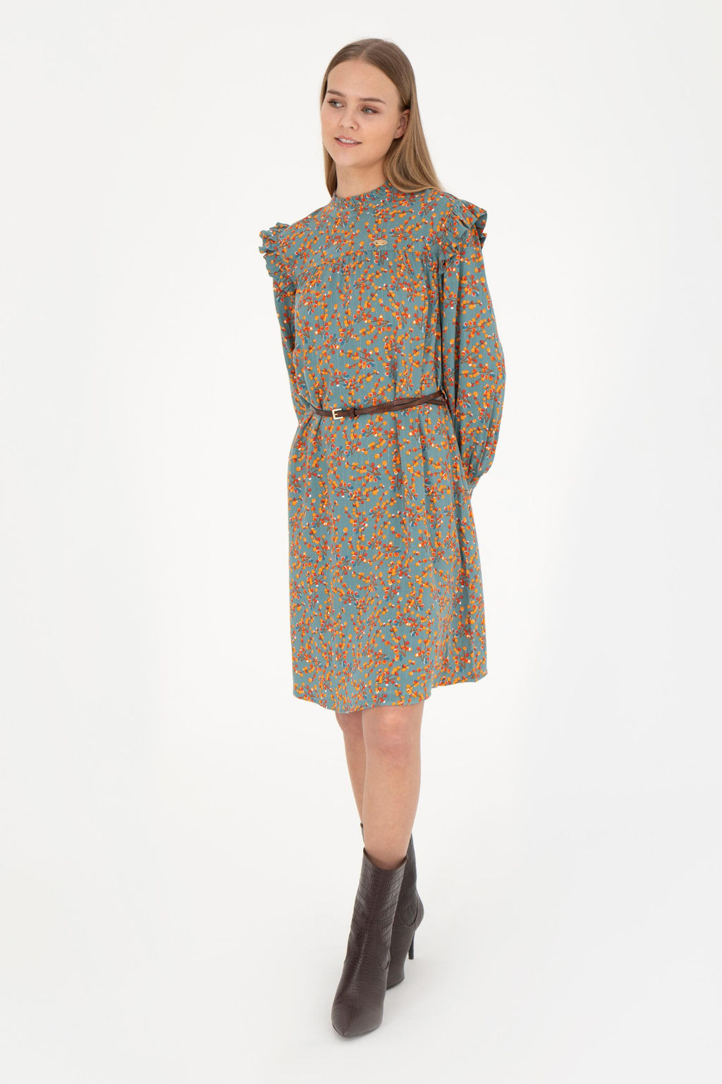 Женское мятное тканое платье Неожиданная скидка в корзине - U.s. polo assn фото 3