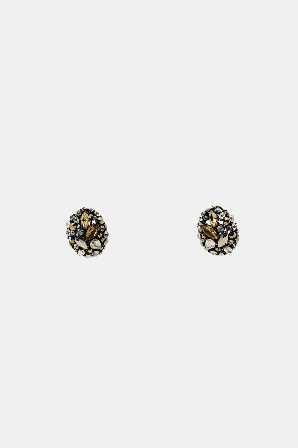 OVAL JEWEL EARRINGS - Zara фото 2