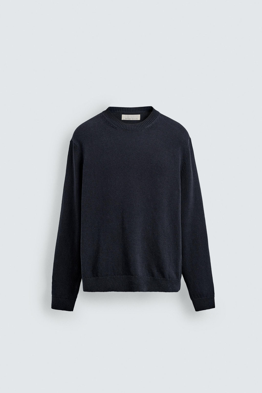JERSEY REGULAR FIT ALGOD?N - LINO / Marino oscuro - Zara фото 6