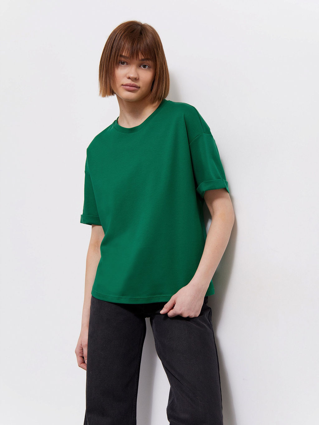 ЕМКА / Трикотажная футболка со спущенным плечом - Emka фото 5