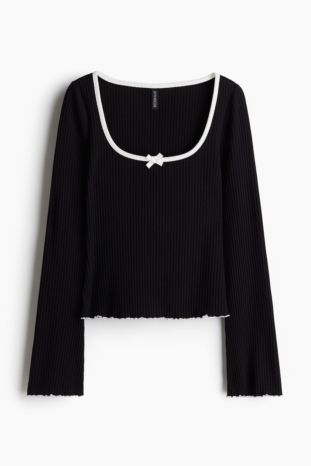 Top de canale con detalles sobrehilados - H&m фото 6