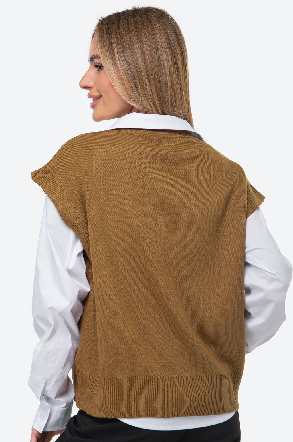 Женский вязаный жилет Happyfox