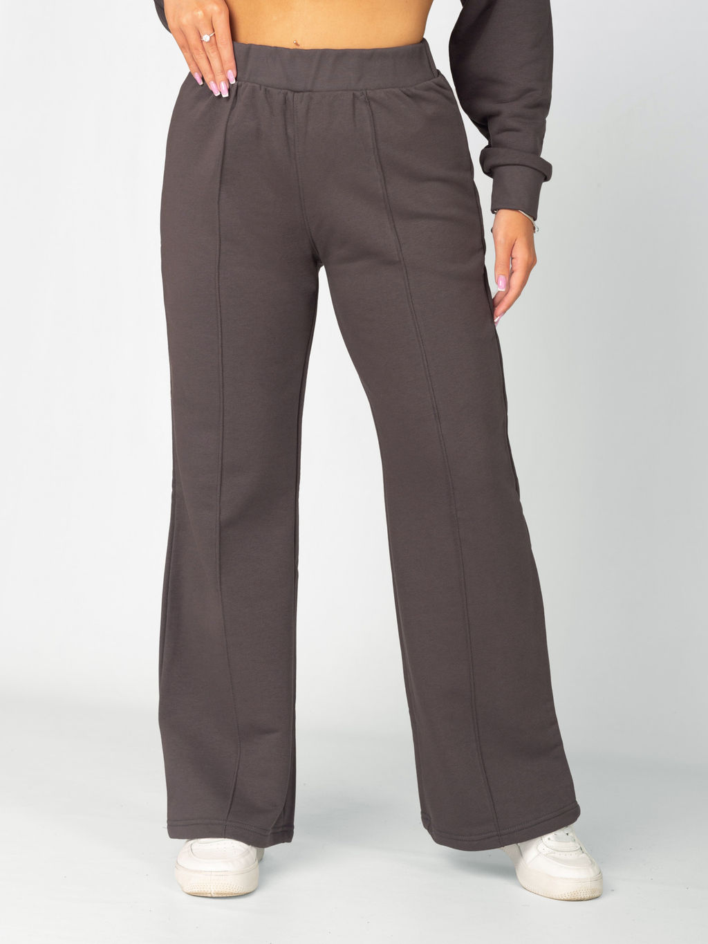 Брюки женские футер 3-х нитка петля ПАЛАЦЦО ГРАФИТ - Domtrik фото 5