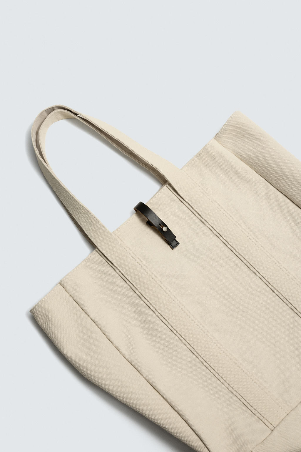 BOLSO SHOPPER TEJIDO / Blanco Crudo - Zara фото 3