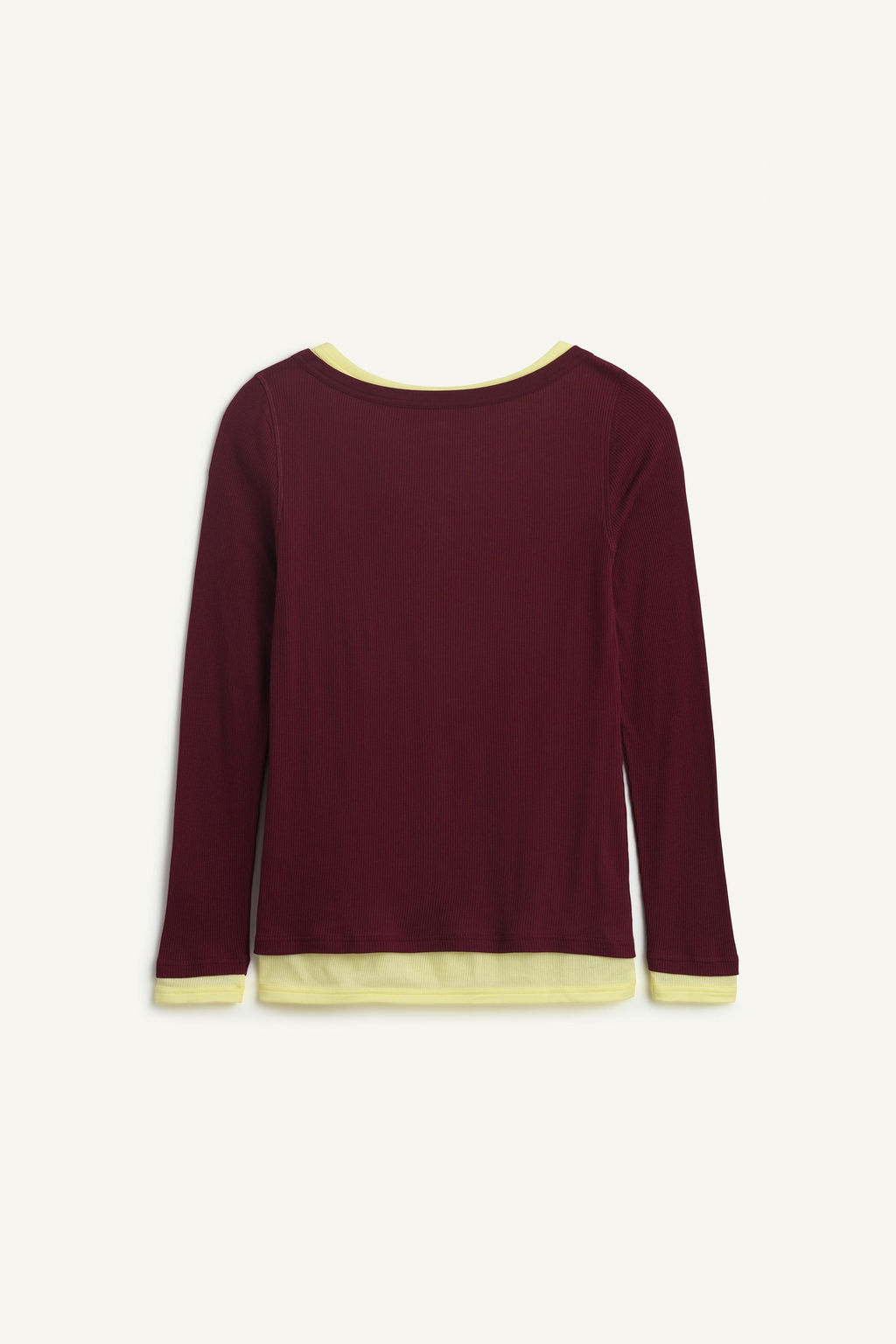 CTTN DBL TSHRT 16 / Burgundy - Zara фото 2