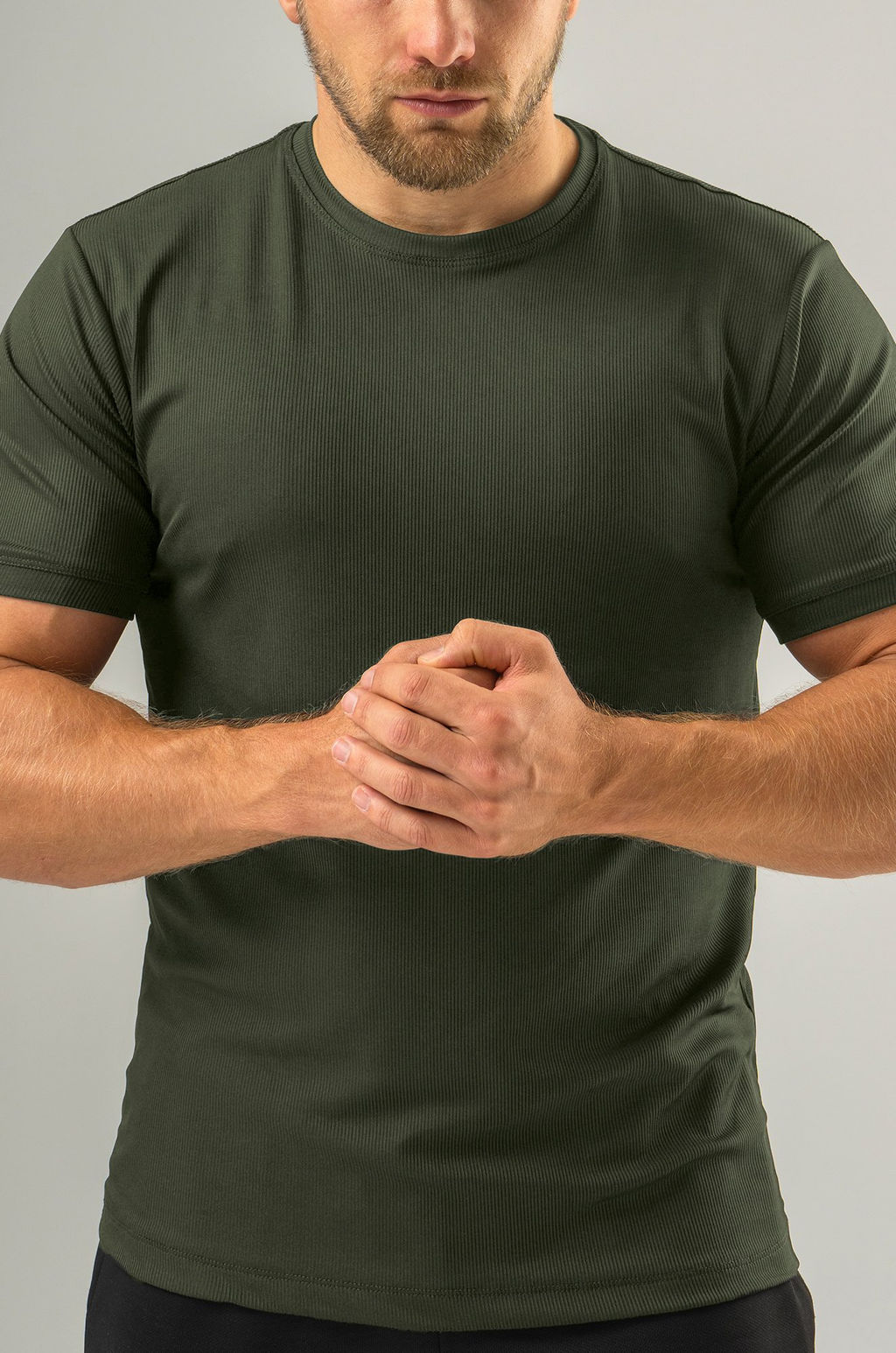 Мужская спортивная футболка в рубчик Happyfox