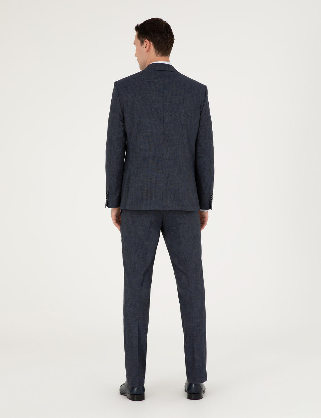 Lacivert Slim Fit Tak_m Elbise