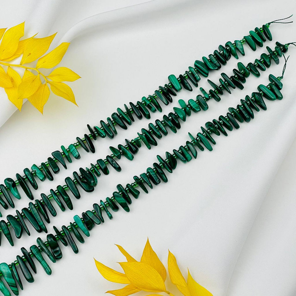 Бусины для украшений из Малахита крошка - Радуга самоцветов фото 3