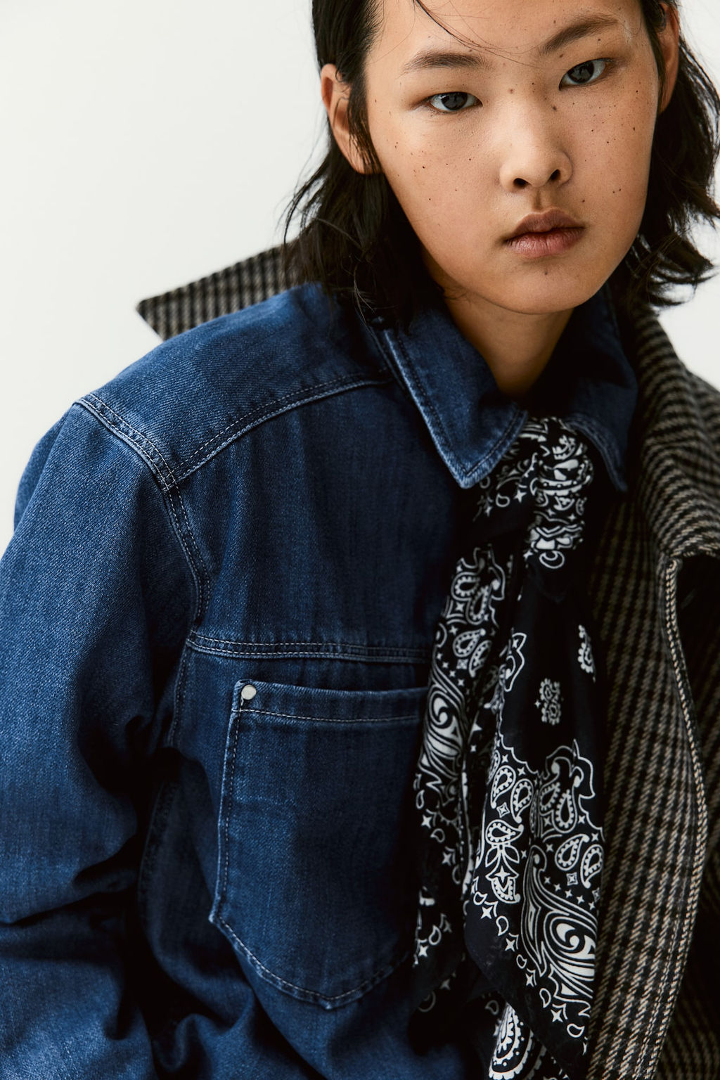Camisa denim de corte holgado - H&m фото 3
