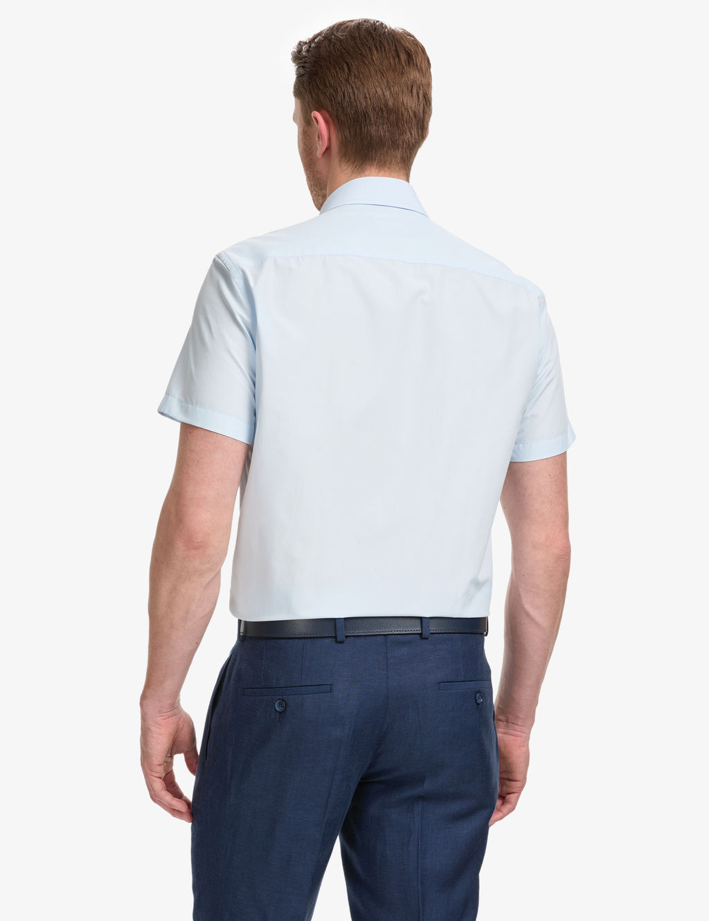 A__k Mavi Regular Fit K_sa Kollu G_mlek