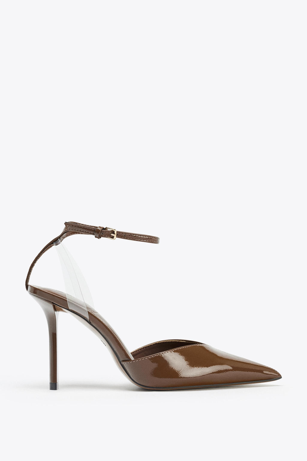 FAUX PATENT HEELED SHOES - Zara фото 9