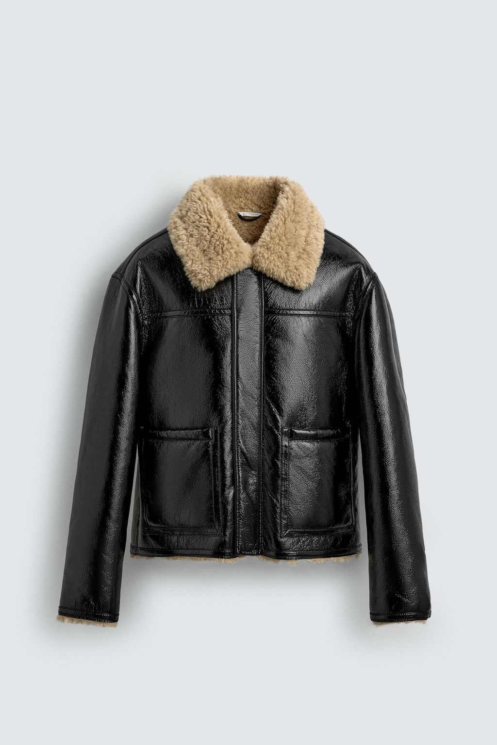 DOUBLE-FACED LEATHER EFFECT JACKET - Zara фото 7