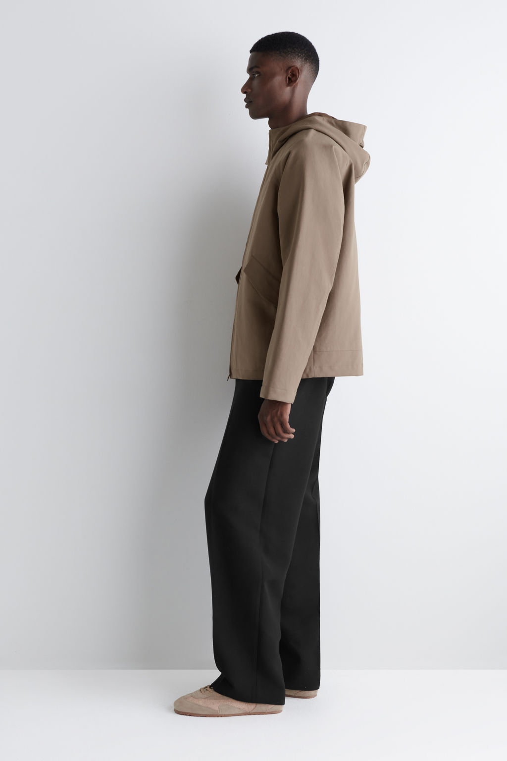 TECHNICAL COTTON HOODED JACKET