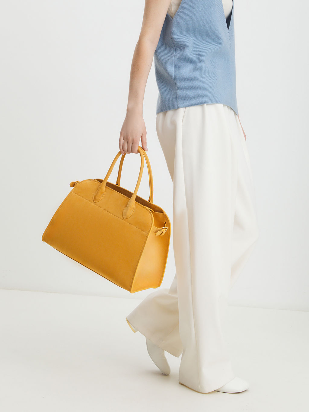 Женский тоут CALZETTI ASHLEY Артикул 4488800, горчичный  фото 4