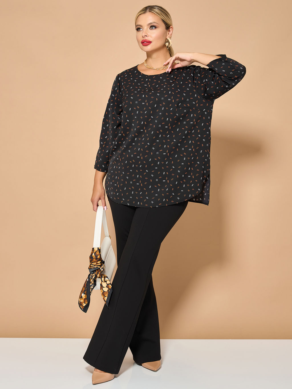 Блузка 0220-1 глубокий чёрный
