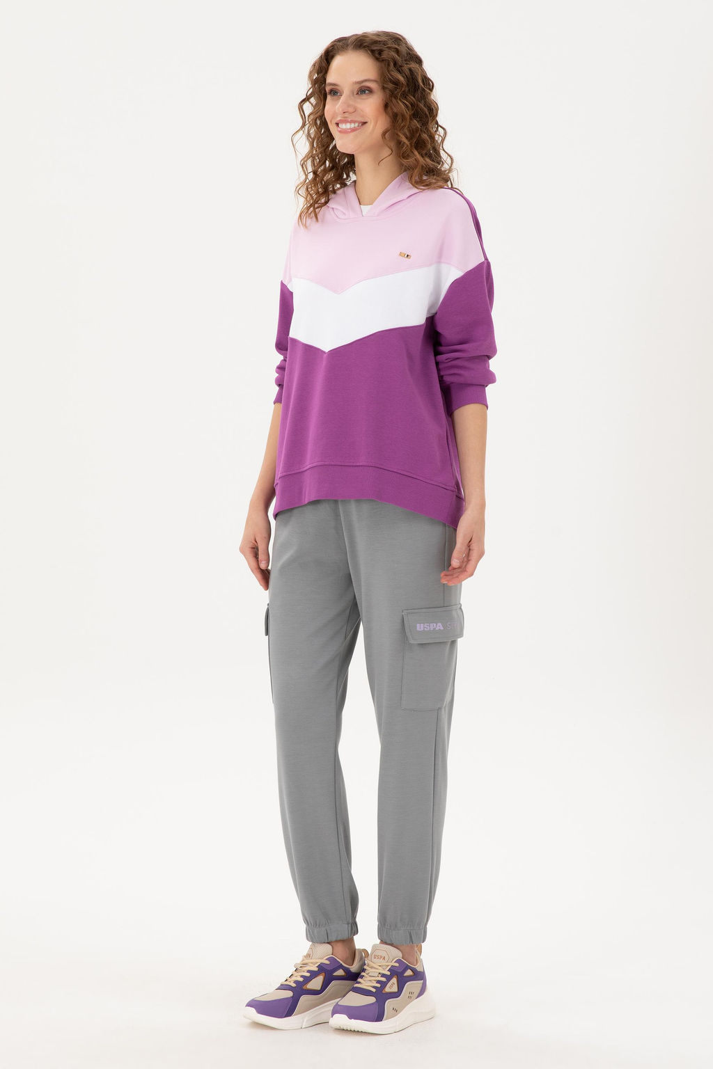 Женский фиолетовый свитшот Неожиданная скидка в корзине - U.s. polo assn фото 4