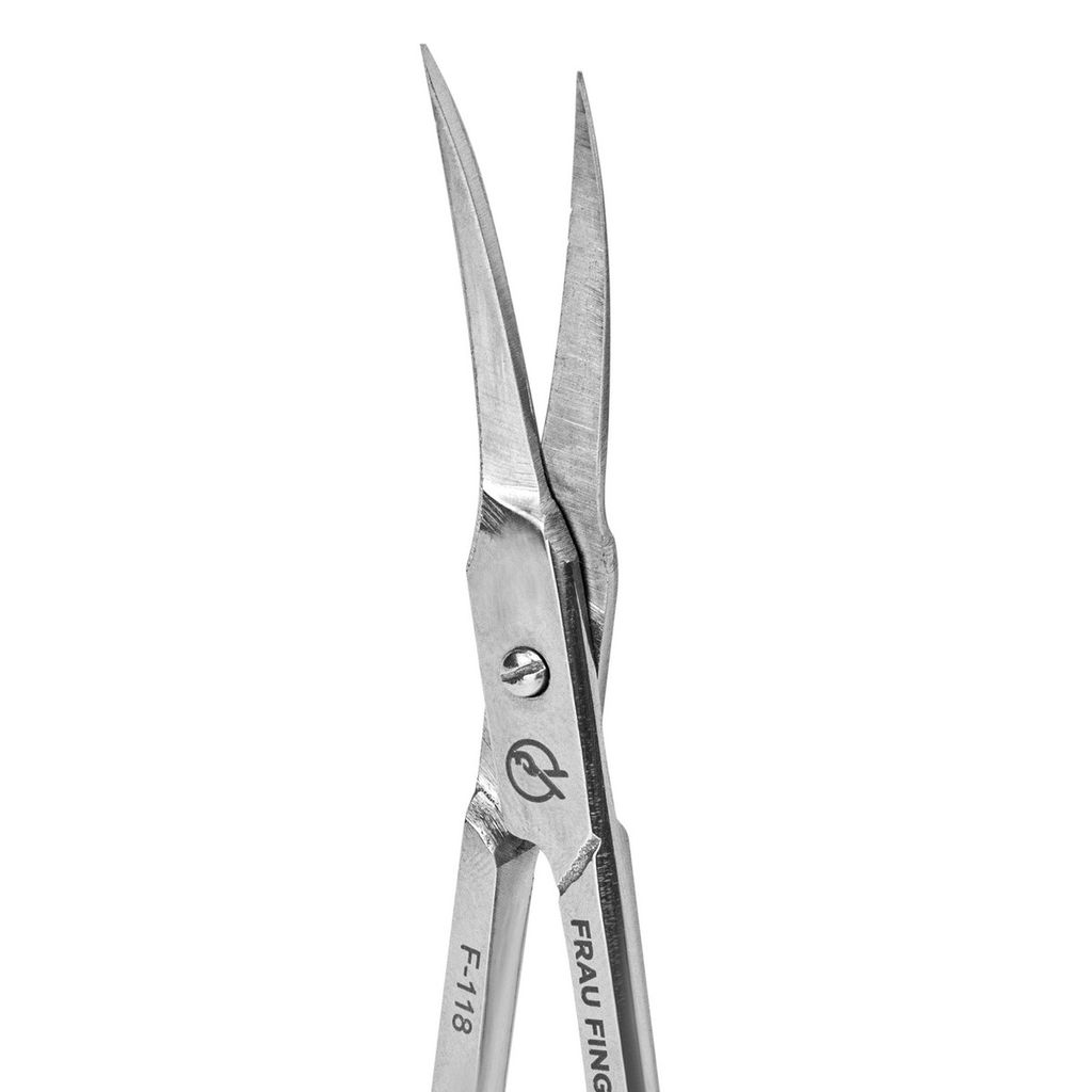 Frau Finger Ножницы маникюрные для кутикулы изогнутые / Classic FS-118SP, глянцевые, ручная заточка, 10 см