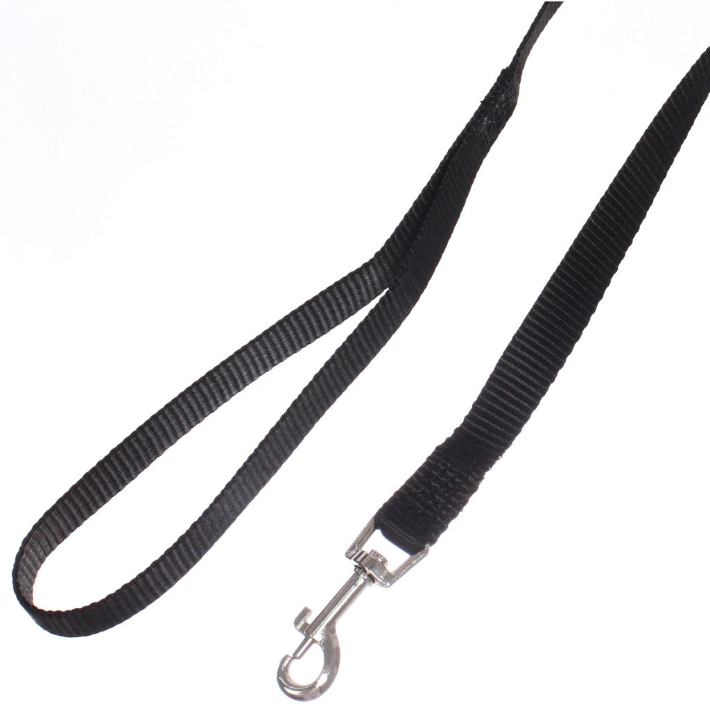 Шлейка с поводком для мелких пород собак и кошек "LAPUSIK", цвет черный, размер S