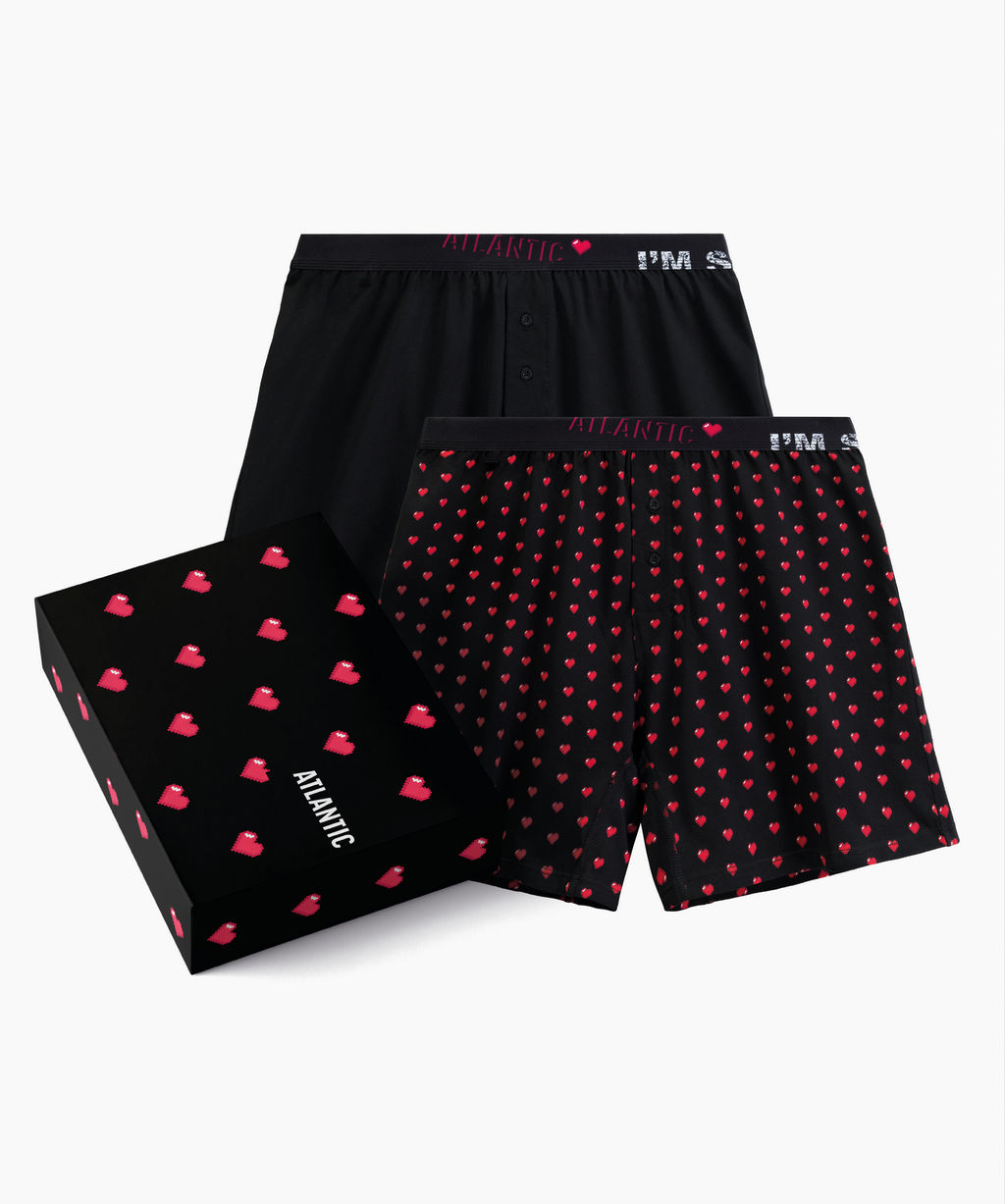 ATLANTIC 2GMB-011 Трусы боксеры So Happy - набор 2 шт. черный
