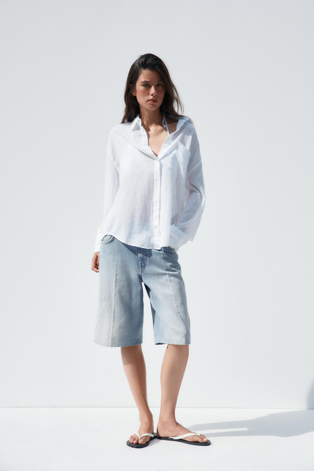 OVERSIZE GAUZE SHIRT - Zara фото 33