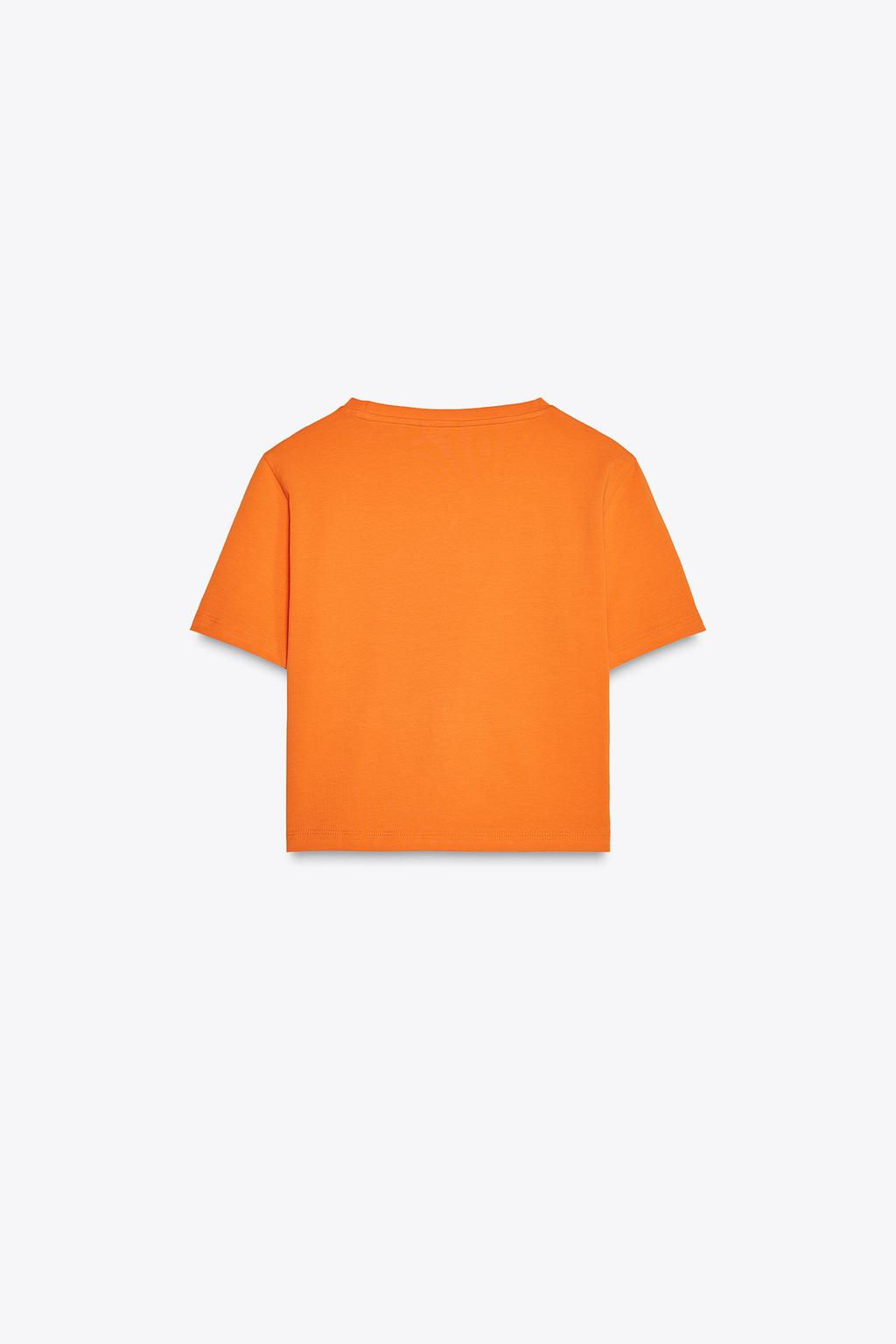 CROPPED STRETCH T-SHIRT - Zara фото 34