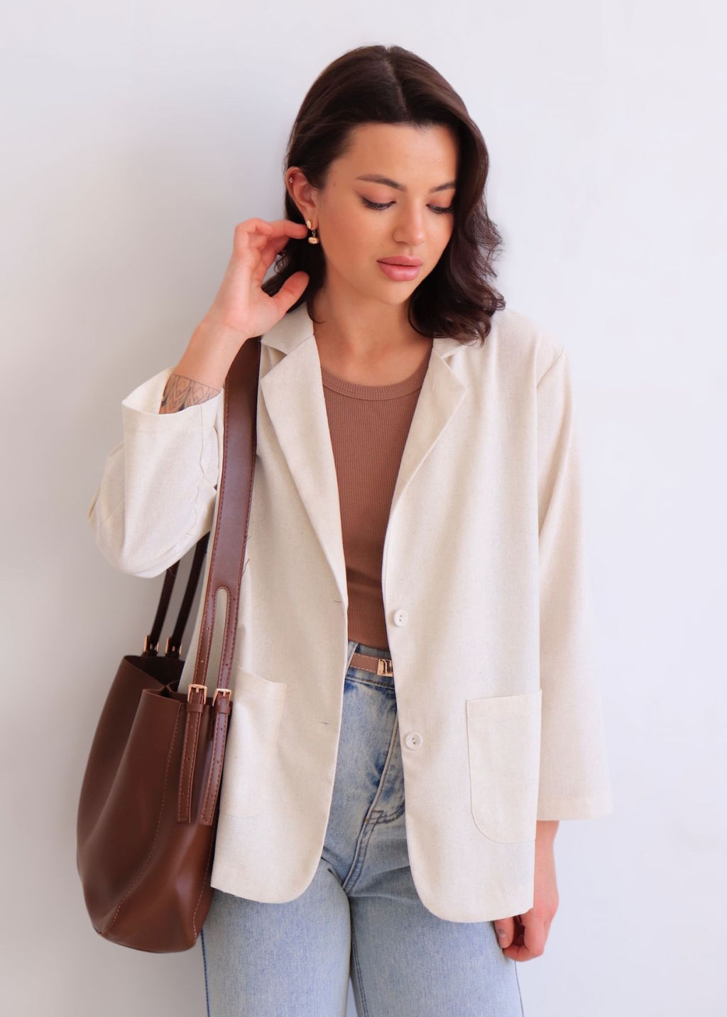 Martichelli Жакет льняной кремовый