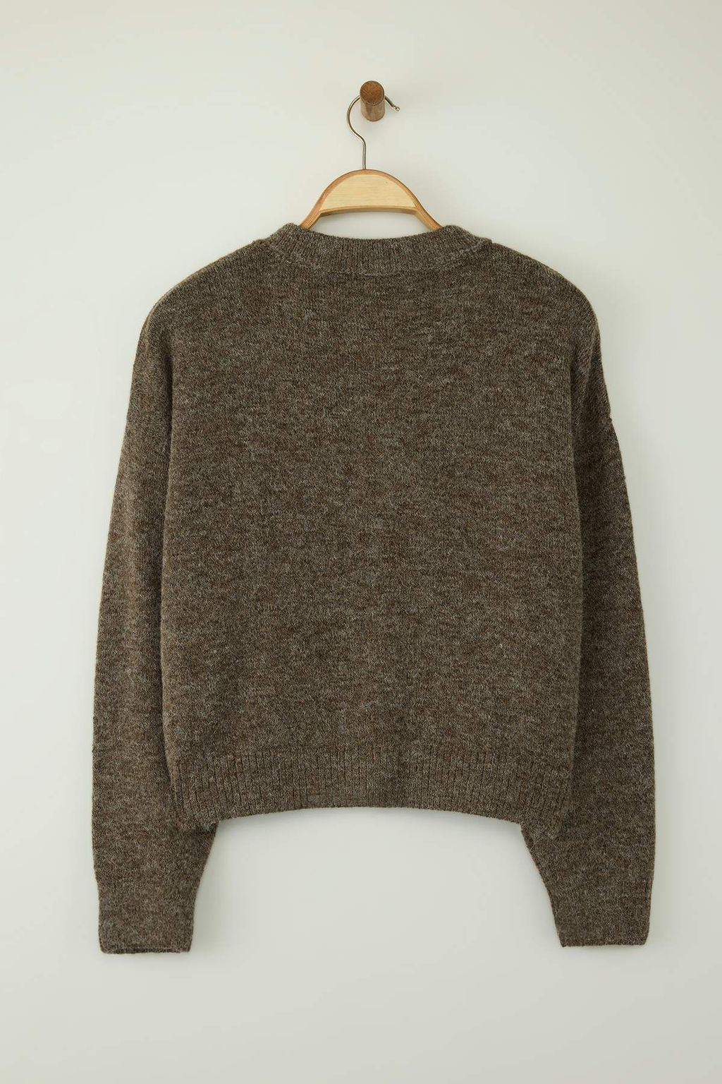 Wardrobe Essentials Vizon Alpaka Yunu Kar?s?ml? Genis Kal?p Triko H?rka | TWOAW26HI00089