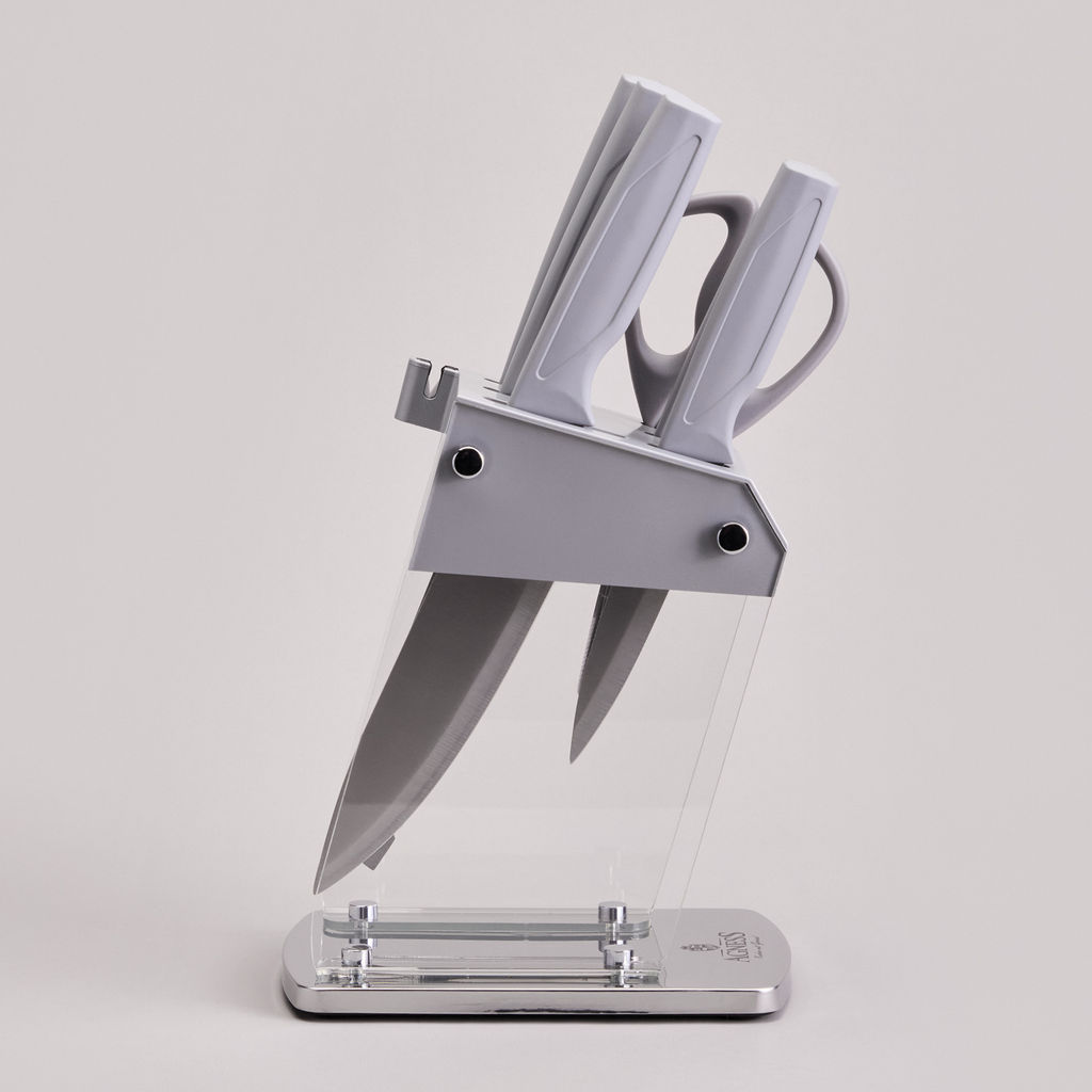 НАБОР НОЖЕЙ AGNESS НА ПЛАСТИКОВОЙ ПОДСТАВКЕ, 7 ПРЕДМЕТОВ  фото 4