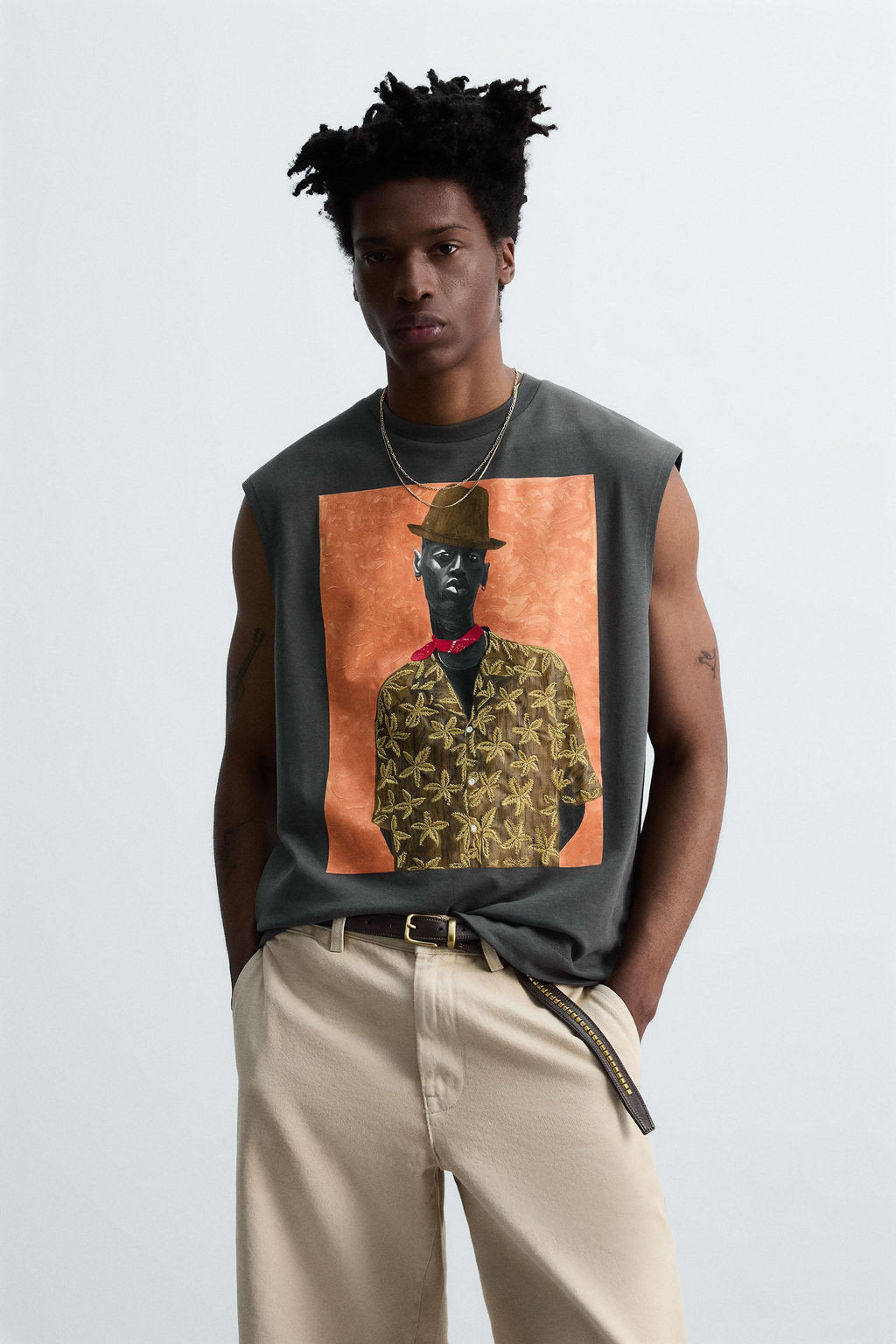 PRINTED & EMBROIDERED TANK TOP  OTIS KWAME KYE QUAICOE - Zara фото 2