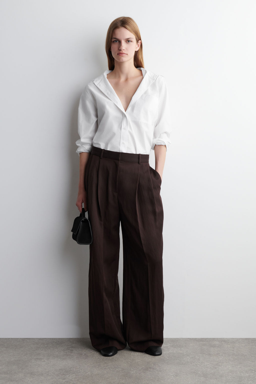 PANTAL?N WIDE LEG FLUIDO RELAXED FIT - H&m фото 3