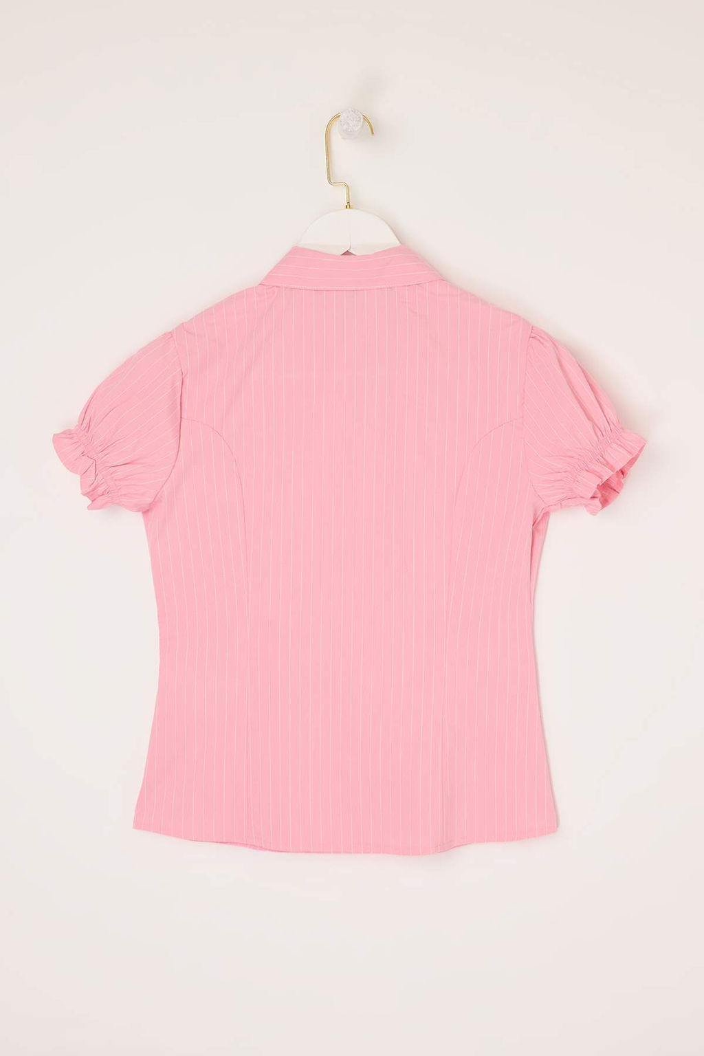 Ac?k Pembe Cizgili Bedene Oturan Gomlek TWOSS26GO00081