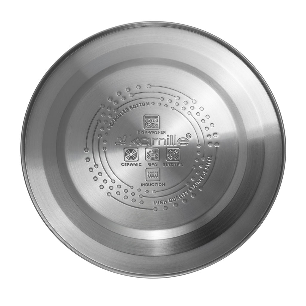 Чайник 2,7л из нержавеющей стали со свистком и ручкой soft touch (1097) /KAMILLE/  фото 12