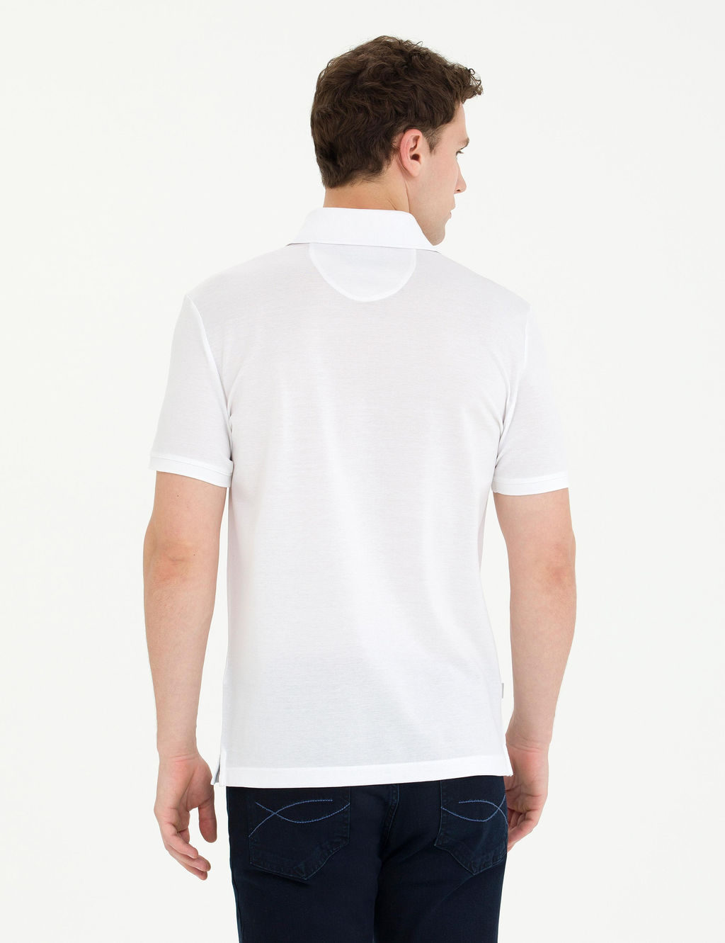 Beyaz Slim Fit Merserize Ti__rt - Pierre cardin фото 5