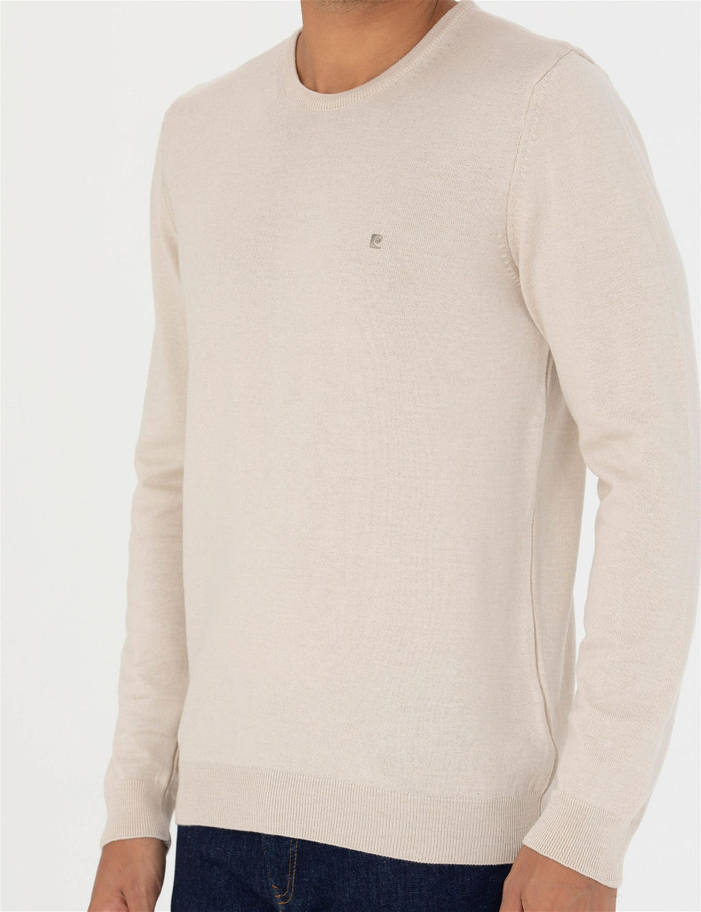 Kum Melanj Slim Fit Bisiklet Yaka Basic Triko Kazak - Pierre cardin фото 6